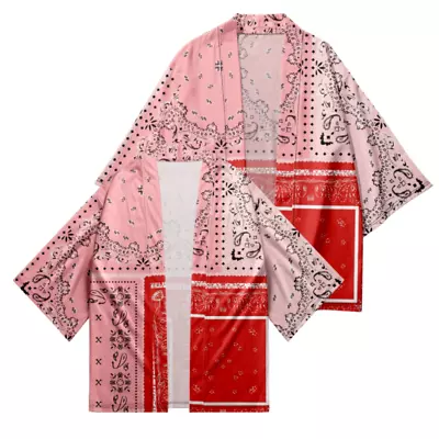 Retro Japanese Kimono Cardigans Men Coat Jacket Top Harajuku Yukata Haori Ethnic • $23.35