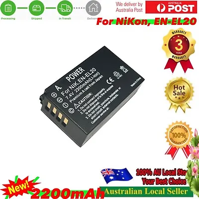 *2024* A.Power Battery 2200mAh For Nikon EN-EL20 ENEL20 1 AW1 DK24-500 F/2.8-5.6 • $18.60