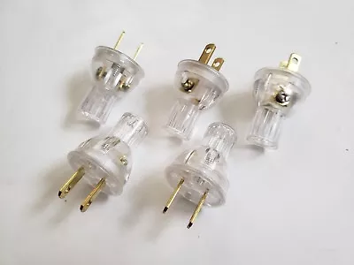 5 Pack Round Vintage Antique CLEAR Electrical Plug Lamp Cord Fan Steampunk  • $16.99