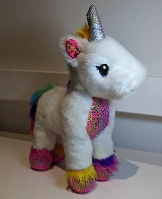 Soft Plush Rainbow Unicorn Teddy Stuffed Toy Kids (12x10in) • £4