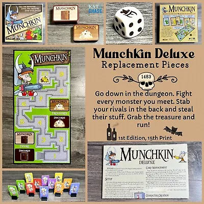 Munchkin Deluxe Game Replacement Parts - Movers Board Ect Original Parts Pieces • $14.95