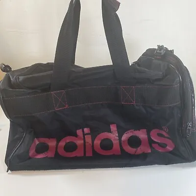 $19.95 • Buy Adidas Sport Black & Purple Duffel Carry On Bag With Strap