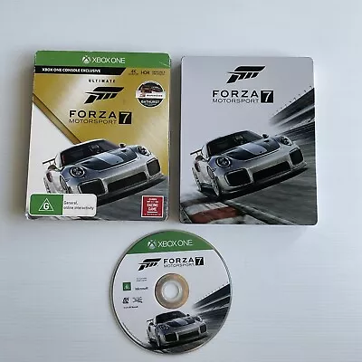 Forza Motorsport 7 Xbox One Game - Steel Book Case - Free Ship - No Manual • $66.45