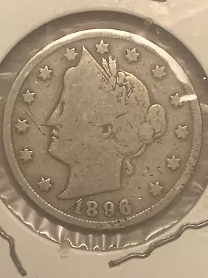1896-P Liberty  V  Nickel Coin - Semi-Key Date! Free Shipping! • $9