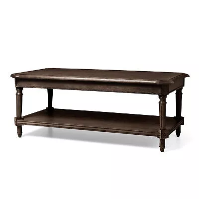 Maven Lane Pullman Traditional Rectangular Wooden Coffee Table Antiqued Brown • $399