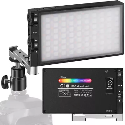 Pixel G1S Full Color RGB Video Light 3200mAh 2500-8500K Dimmable LED Fill Lights • £84.59