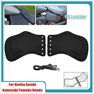 Universal Motorcycle PU Leather Heat Saddle Shield Deflectors Fit For Harley • $19.98