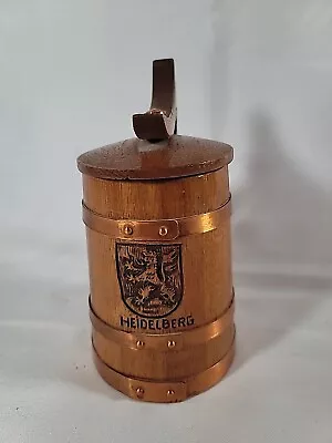 Vintage Wooden Beer Mug/Wine Mug Heidelburg Germany • $19.95