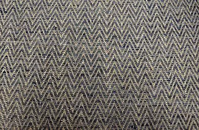 Artisan Lakeland Blue Linen Chevron Upholstery P Kaufmann Fabric • $27.50