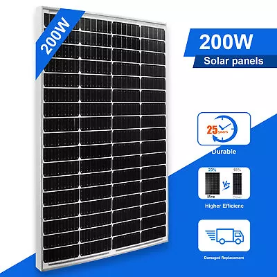 200W 120W 100W Mono Solar Panel Ideal For Off Grid PV System Motorhome Caravan • £128.58