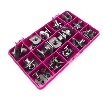 £21.59 • Buy 40 Piece M5 M6 M8 M10 Tee Spot Weld Nuts Carbon Steel Tee Nuts No Pips Slab Kit