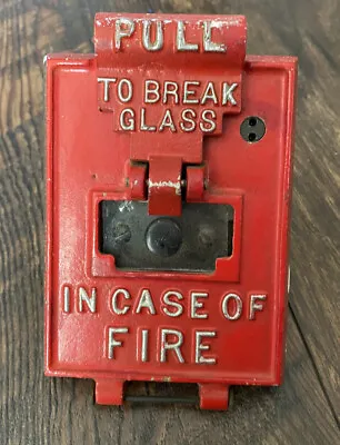 Vintage Fire Alarm Fire Pull Station Pull To Break Glass Rare • $74