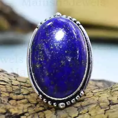 Solid 925 Sterling Silver Natural Lapis Lazuli Gemstone Handmade Ring All Size • $12.17