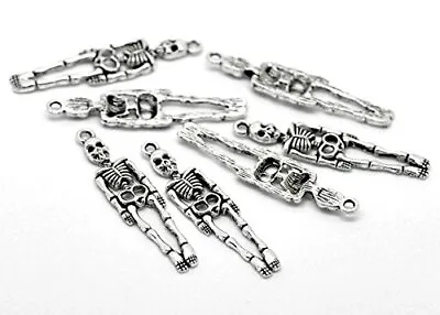 £1.99 • Buy 5 X Skeleton Halloween Science Charms Jewellery Making PendantsTibetan Silver