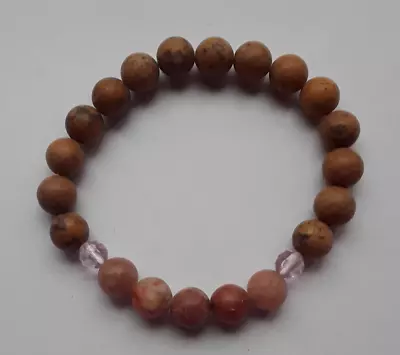 New Lepidolite & Grain Stone 8mm Beaded Bracelet Buy Any 2 Get 3rd Free • $4.95