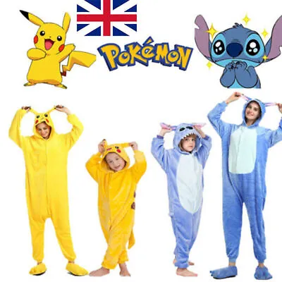 £15.27 • Buy Boys Girl Animal Pyjamas Pikachu Onesie11 Kids Pokemon Charmander Costume Pyjama