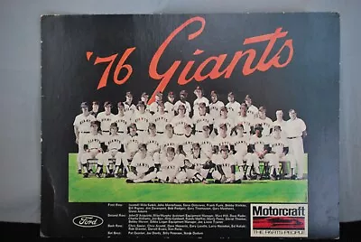 VTG '76 San Francisco Giants Team Picture & Player Names Ford Motorcraft 9”X12  • $9.99