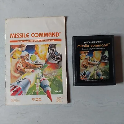Missile Command With Manual! (Atari 2600) • $10.99