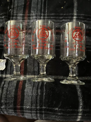 £14.38 • Buy Set Of 3 Glass Masonic Goblets