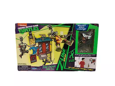 £9.99 • Buy Teenage Mutant Ninja Turtles Fire Escape Free Fall Zip Line Toy With Figurine