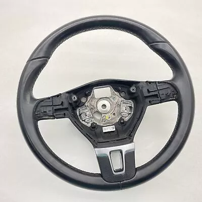 2013-2017 VW VOLKSWAGEN CC 3 Spoke Steering Wheel Leather Black OEM #3C8419091BE • $65.99