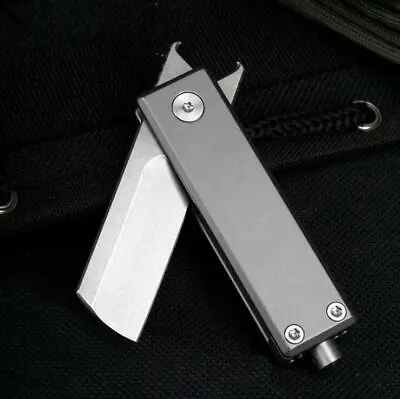 EDC Titanium S35VN Blade Folding Pocket Knife Bottle Opener Outdoor Camping Tool • $25.74