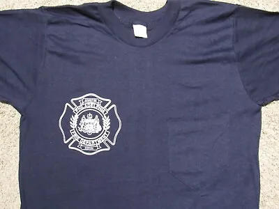 $25 • Buy Vtg 70s/80s PHILADELPHIA Fire Department T-SHIRT Mens S/M Single Stitch THIN 50/