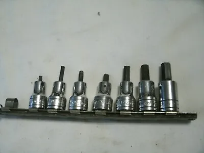 Snap-on 3/8  Drive 7 Pc. Hex Head Socket Set 1/8  To 7/16  USA • $65