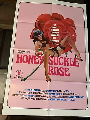 HONEYSUCKLE ROSE ORIGINAL X-RATED ADULT ONE SHEET POSTER 27 X41  1979 • $15