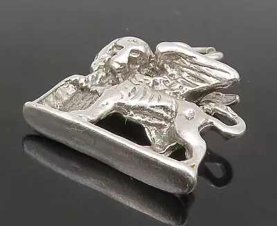 925 Sterling Silver - Vintage Shiny Lion Of Saint Mark Petite Pendant - PT19659 • $37.71