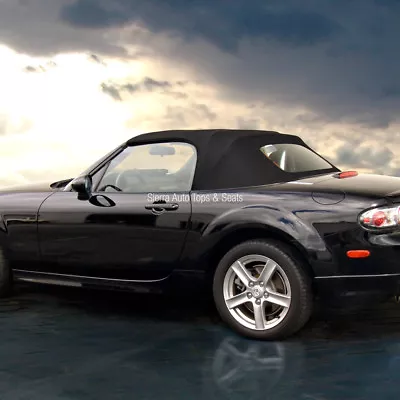 Miata Convertible Soft Top 2006-14 Black Cabrio Vinyl Top Heated Glass Window • $404.10