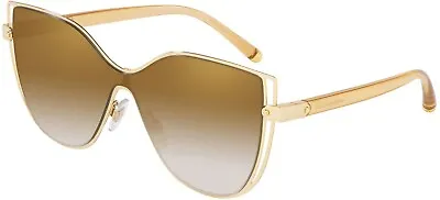 RARE NEW Genuine Dolce & Gabbana DG Logo Gold Brown Mirror Sunglasses DG 2236 • $399.95