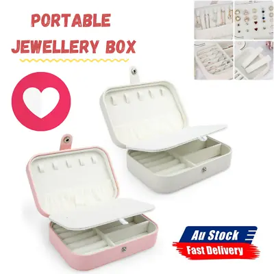 $15.50 • Buy Lady Portable Jewellery Box Travel Ornaments Ring Storage Organizer Makeup Case