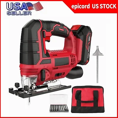 Meterk L11346A 20V Cordless Jig Saw Kit With 2.0Ah Battery And 10 Blades Kit Sto • $85.49