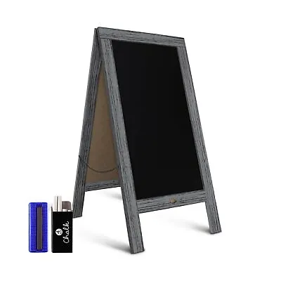 Rustic Vintage Graywash Wooden A-Frame Chalkboard/Sidewalk Chalkboard Sign/La... • $89.99