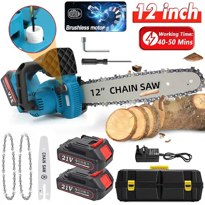 6/8/10/12'' 6000W Cordless Chainsaw Electric One-Hand Saw Wood Cutter For Makita • £35.99