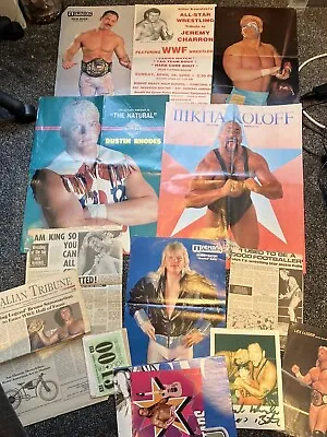 WWF WWE WCW PWI Wrestling Vintage Posters 80s 90s Retro Magazine Bundle Joblot • £9.99