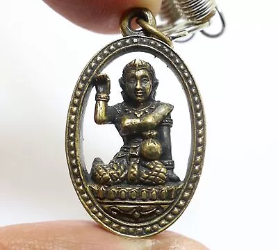 Nangkwak Blessed Amulet Lady Call Good Luck Money Thai Magic Nang Kwak Necklace • $68.35