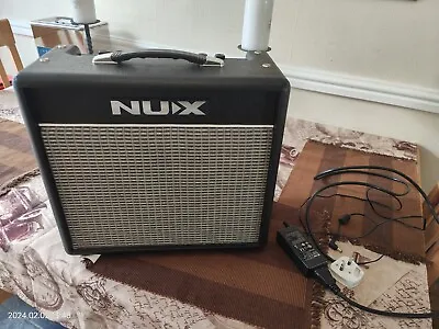 NuX Mighty 20 BT Bluetooth Guitar Combo Amp With Clean Overdrive Metal Lead • £109