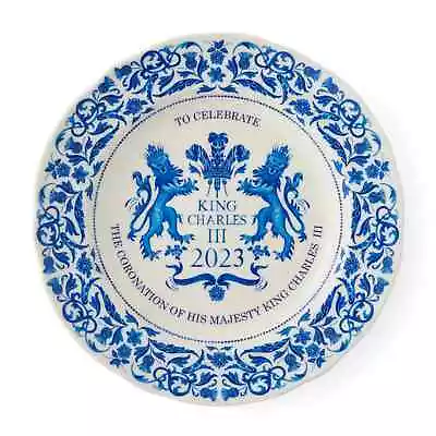 Spode Blue King Charles Iii Coronation Commemorative Plate (made In England) New • $28.61