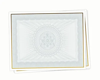 MASONIC CERTIFICATE 8.5 X 11- Blank - Suitable For Framing - Lot Of 5 • $14.99