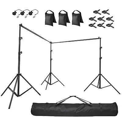 10x20ft Photography Backdrop Stand Kit Tripod Adjustable Crossbar Video Studio • $99.99