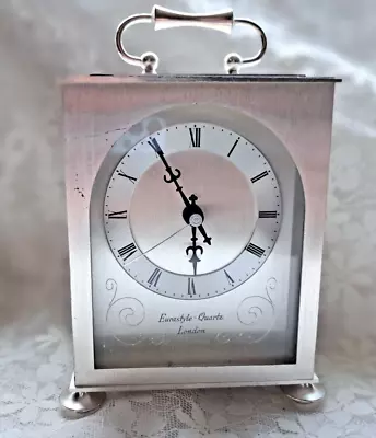 Eurastyle Quartz Traditional SilverColour Analogue Mantel Piece Clock Works • £6.50