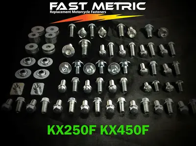 96PC BODY BOLT KIT KAWASAKI KX250F KX450F KX450 Plastics Fenders Seat • $16.99