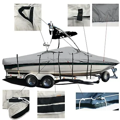 $251.99 • Buy Bayliner 175 Bowrider With Wakeboard Tower Trailerable Ski Boat Storage Cover