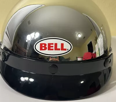 New Silver Bell Bandito Street Motorcycle Chrome Helmet Size L Short-cut Styling • $59