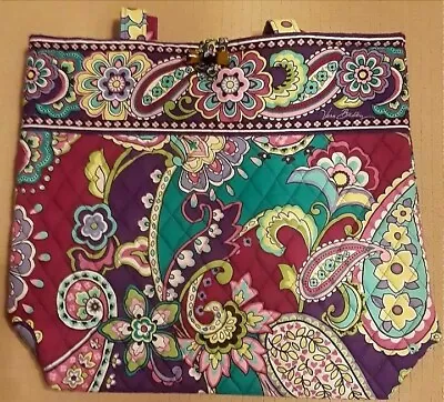 Vera Bradley Retired Heather Tote *W/FREE PURSE HOOK Smoke Free Home  • $55