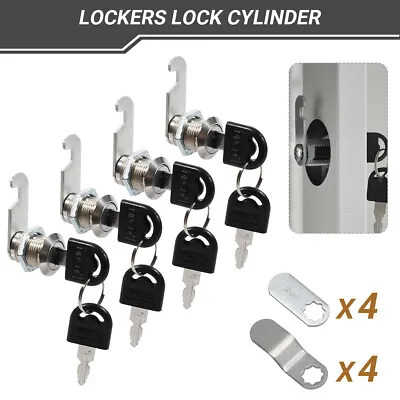 20mm Cylinder Cam Key Locks Tool Box File Cabinet Desk Drawer 4Pcs/Set W/ 8 Keys • $10.50