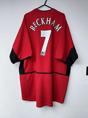 Manchester United 2002/04 Home Football Shirt Original Mens Nike XXL #7 Beckham • £69