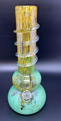 12 In Heavy & Thick Soft Glass Tobacco Water Pipe Bong W/ Stem & Bowl FREE SHIP! • $62.99